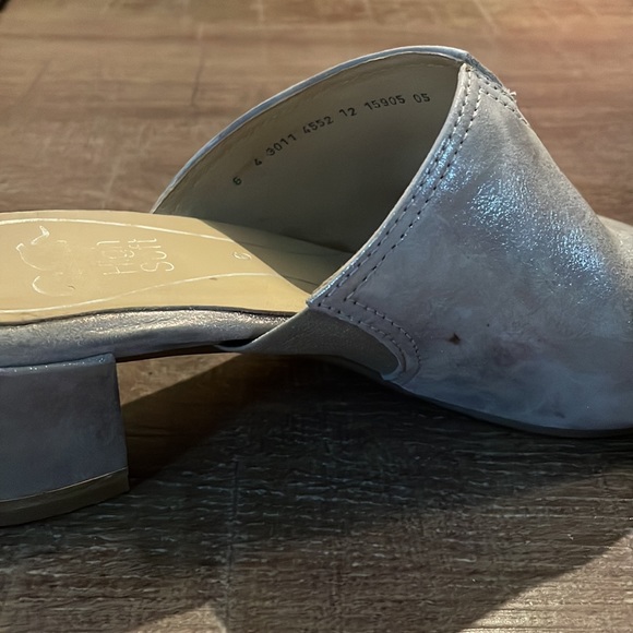 Ara Gerty block heel mule metallic silver size 9 - Picture 8 of 9